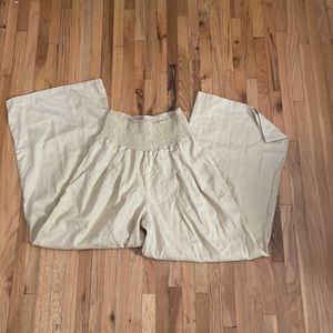 Zara wideleg linen pants